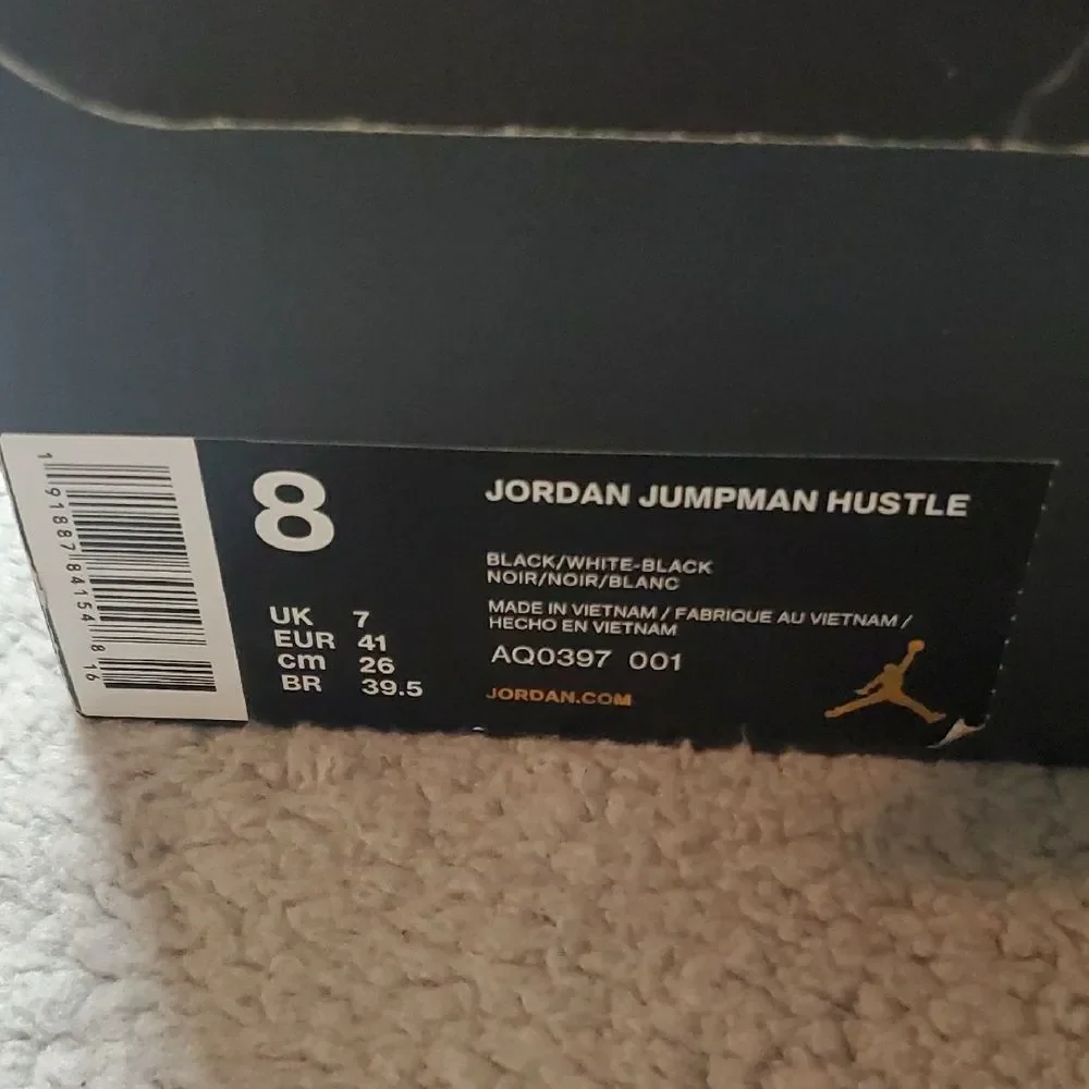 Jordan Jumpman Hustle Nike Men's Black Sneakers Size 8